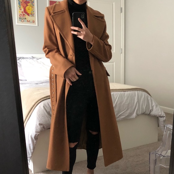 NWT Theory Bria Belted Camel Coat - Picture 2 of 5